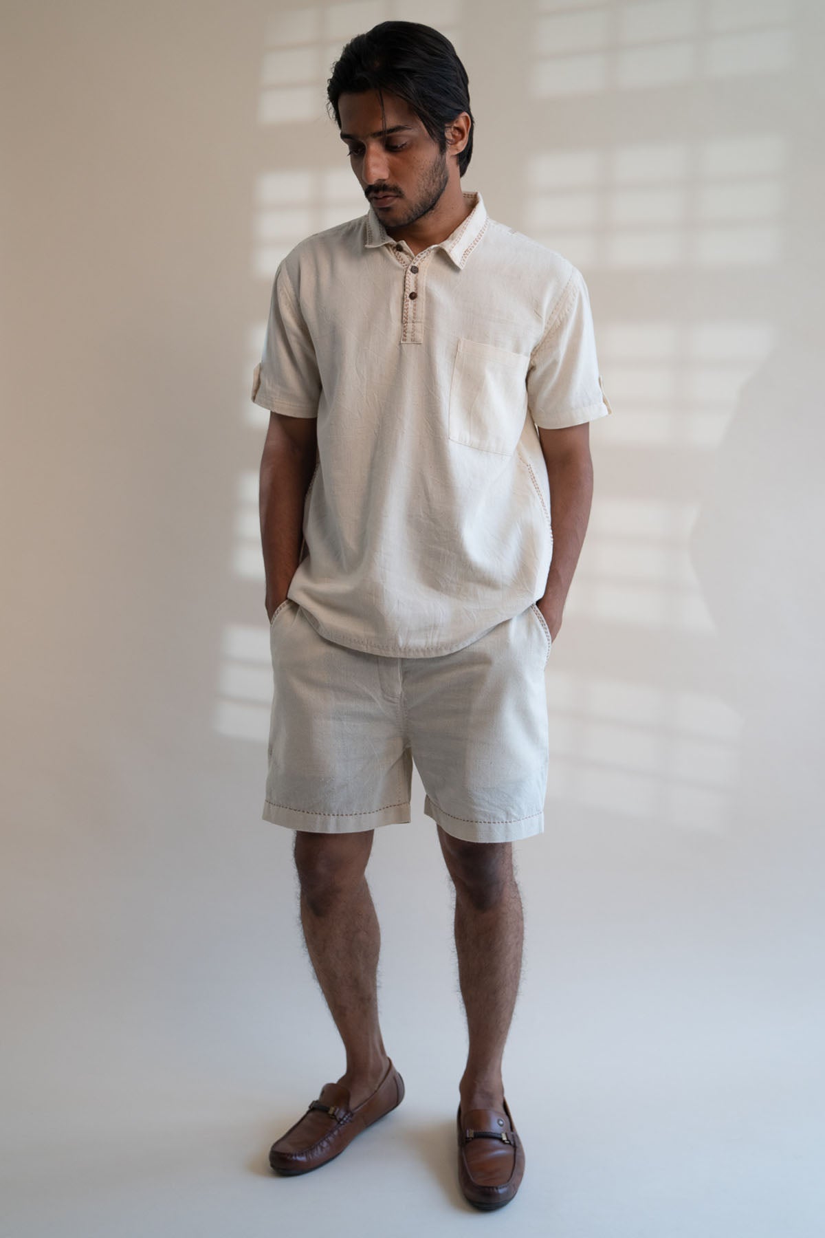 Buy Designer Half Sleeves Shirt & Shorts Set By Lafaani